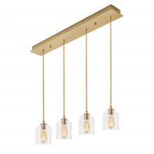  WMMP06MBSBLNR4 - William 4 Light Linear Pendant MB 120V,SB