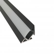  NATL-C28B - 4-ft Corner Channel, Black (Plastic Diffuser and End Caps Included)