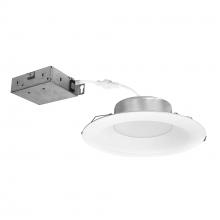  NCSC-R6D1TWMPW - 6" Contractor Series Can-less LED Downlight with Deep Reflector, Selectable CCT, Matte Powder