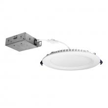  NCSC-R6W2TWMPW - 6" Contractor Series Can-less LED Wafer Downlight with Regressed Baffle, Selectable CCT, Matte