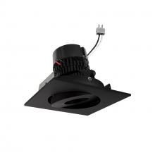  NPRLV-4SGCDXBB - 4" Pearl Low Voltage LED Square Adjustable Gimbal Retrofit, 600lm / 11W, Comfort Dim, Black