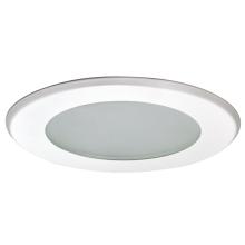  NT-5026W - 5" Frosted Flat Lens w/ Metal Trim & Bracket, White