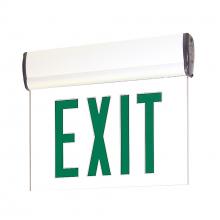  NX-810-LEDGMW - Surface Adjustable LED Edge-Lit Exit Sign, AC Only, 6" Green Letters, Single Face / Mirrored