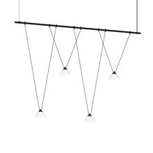  SLS4244-K - 48" 1-Tier Linear w/ Etched Glass Cone Luminaires