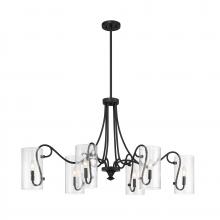  1-4571-6-89 - Calgary 6-Light Oval Chandelier in Matte Black