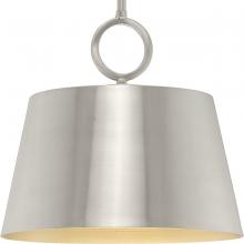  P500367-009 - Parkhurst Collection One-Light New Traditional Brushed Nickel Metal Pendant Light