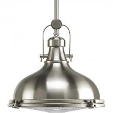  P5188-09 - Fresnel Lens Collection One-Light Brushed Nickel Fresnel Glass Coastal Pendant Light