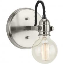  P300189-009 - Axle Collection One-Light Brushed Nickel Vintage Style Bath Vanity Wall Light