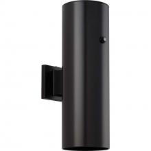  P550104-020-30 - 6" Antique Bronze LED Outdoor Aluminum Up/Down Wall Mount Cylinder with Photocell