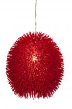  169P01RE - Urchin 1-Lt Pendant - Super Red