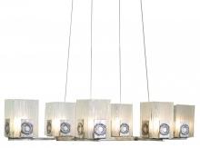  182N06 - Polar 6-Lt Linear Pendant - Blackened Silver