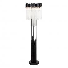  309L06MBFG - Matrix 6-Lt Floor Lamp - Matte Black/French Gold