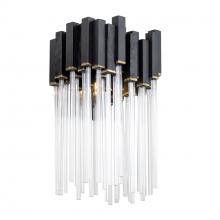  309W01MBFG - Matrix 1-Lt Sconce - Matte Black/French Gold