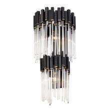  309W02LMBFG - Matrix 2-Lt 2-Tier Sconce - Matte Black/French Gold