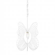  330M01WH - Monarch Butterfly 1-Lt Mini Pendant - White