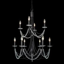  350C10CB - Brentwood 10-Lt 2-Tier Chandelier - Carbon Black