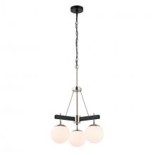  352C03BLPN - Allie 3-Lt Chandelier - Black/Polished Nickel