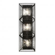  366W03CB - Arcade 3-Lt Sconce - Carbon