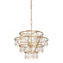  386C04FG - Fleur 4-Lt   Chandelier - French Gold