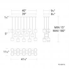  PD-68914L-AB - Banded Chandelier Light