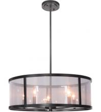  36795-MBK - Danbury 5 Light Pendant in Matte Black