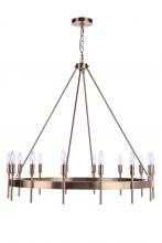  54314-SB - Larrson 14 Light Chandelier in Satin Brass