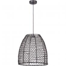  P920MBK1 - 1 Light Woven Pendant in Matte Black