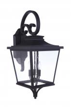  ZA2934-TB - Tillman 3 Light Extra Large Outdoor Wall Lantern in Textured Black