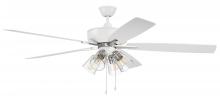  S104WPLN5-60WWOK - 60" Super Pro 104 in White/Polished Nickel w/ White/Washed Oak Blades