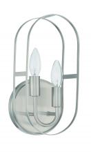  12806BNK2 - Mindful 2 Light Sconce in Brushed Polished Nickel