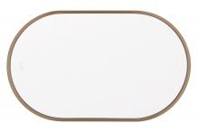  MIR2405OVL-SB3C - Rachel 24"x 40" Framed Oval LED Mirror in Satin Brass