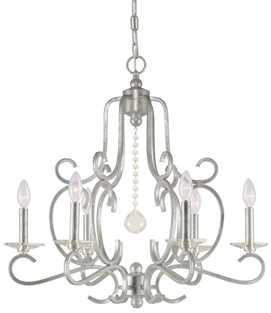 Orleans 6 Light Silver Chandelier