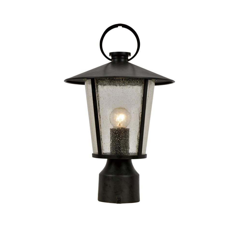 Andover 1 Light Matte Black Outdoor Post