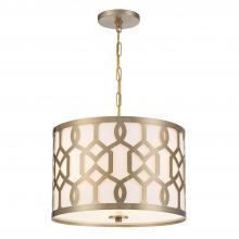  2265-AG - Libby Langdon Jennings 3 Light Aged Brass Chandelier