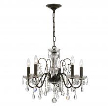  3025-EB-CL-S - Butler 5 Light Swarovski Strass Crystal English Bronze Chandelier