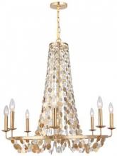  568-GA - Crystorama Bella 8 Light Antique Gold Chandelier