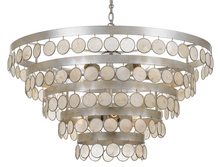 Crystorama 6009-SA - Coco 9 Light Antique Silver Chandelier