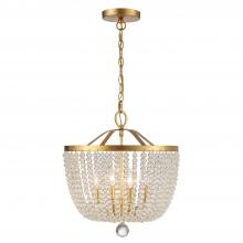  604-GA - Rylee 4 Light Antique Gold Chandelier