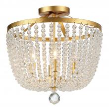  604-GA_CEILING - Rylee 4 Light Antique Gold Semi Flush Mount