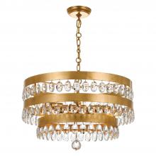  6106-GA - Perla 5 Light Antique Gold Chandelier