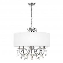  6625-CH-CL-S - Othello 5 Light Swarovski Strass Crystal Polished Chrome Chandelier