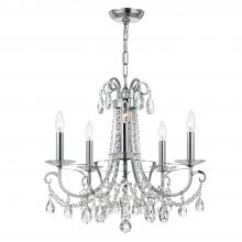  6825-CH-CL-S - Othello 5 Light Swarovski Strass Crystal Polished Chrome Chandelier