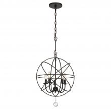  9224-EB - Solaris 5 Light English Bronze Mini Chandelier