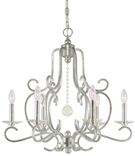 Crystorama 9346-OS - Orleans 6 Light Silver Chandelier