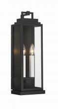  ASP-8912-MK - Aspen 2 Light Matte Black Outdoor Sconce