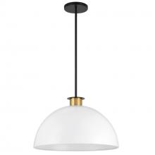  GIG-815-BK-AG - Gigi 1 Light Black + Aged Brass Pendant