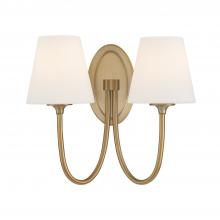  JUN-10322-VG - Juno 2 Light Vibrant Gold Sconce