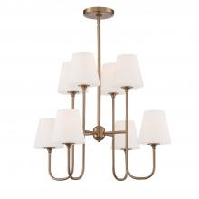 Crystorama KEE-A3008-VG - Keenan 8 Light Vibrant Gold Chandelier