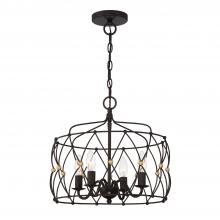  ZUC-A9030-EB-GA - Zucca 4 Light English Bronze + Antique Gold Lantern Chandelier