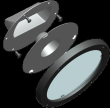  LRFGNLEDB - DECORATIVE CLEAR LENS AND REFLECTOR KIT WITH DOOR FRAME GNLED BLACK